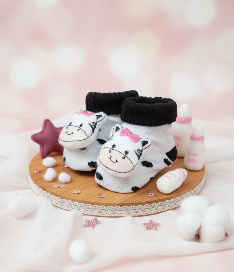 Pantufas para Bebê Vaquinha
