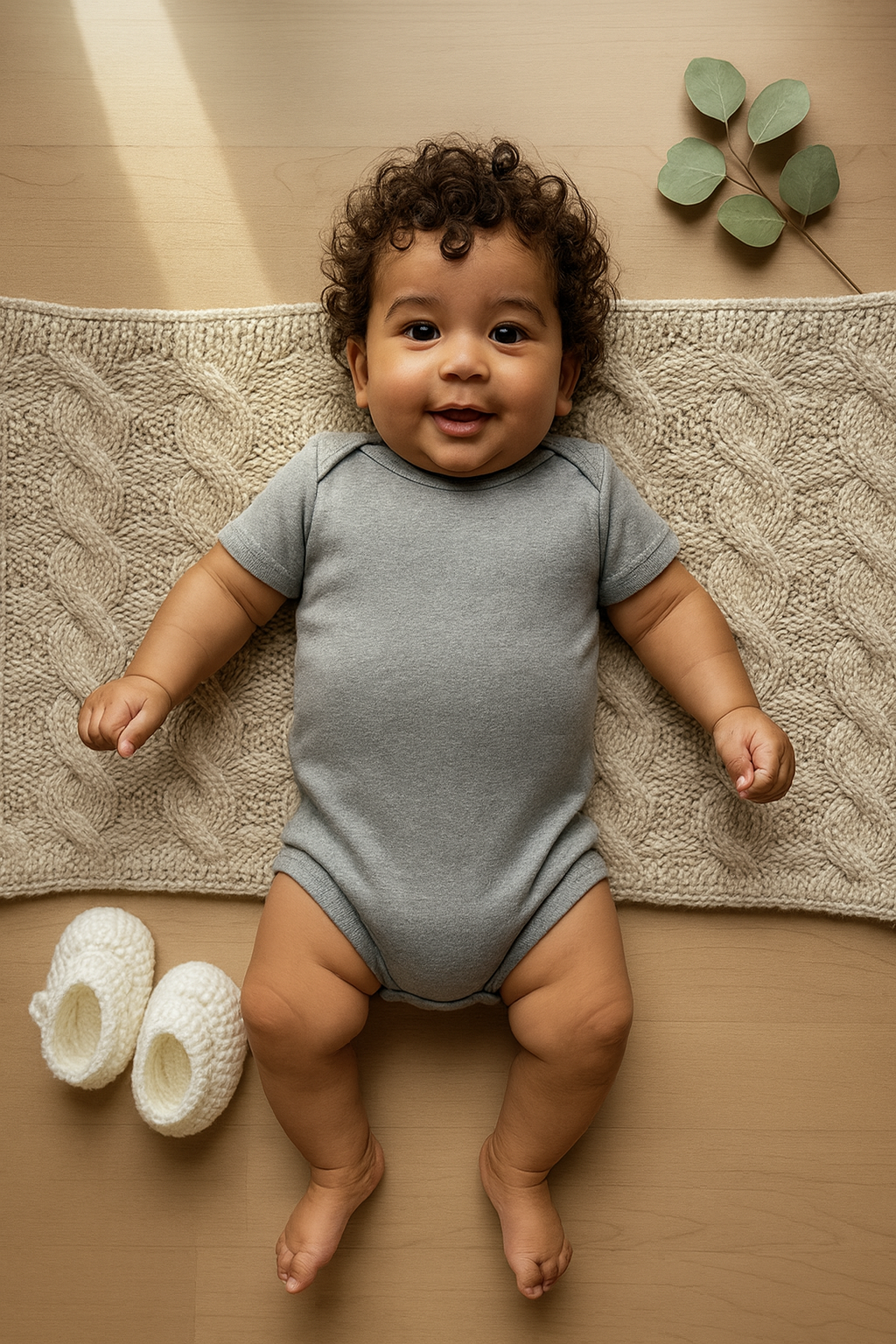 Body para Bebê Manga Curta Mesclado