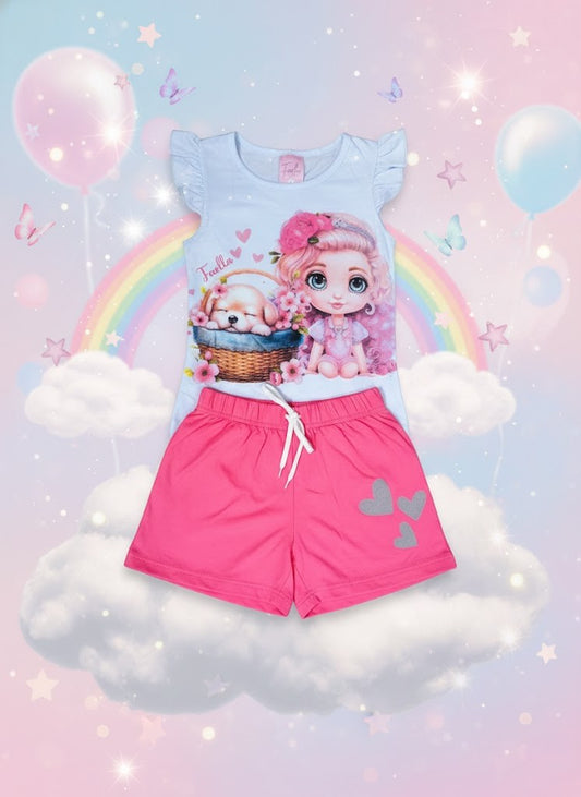 Conjunto Feminino Infantil Girl Charm Branco