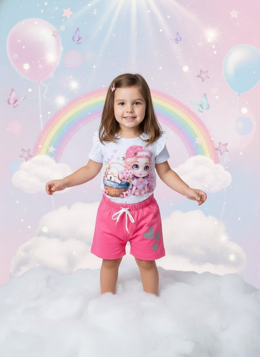 Conjunto Feminino Infantil Girl Charm Branco