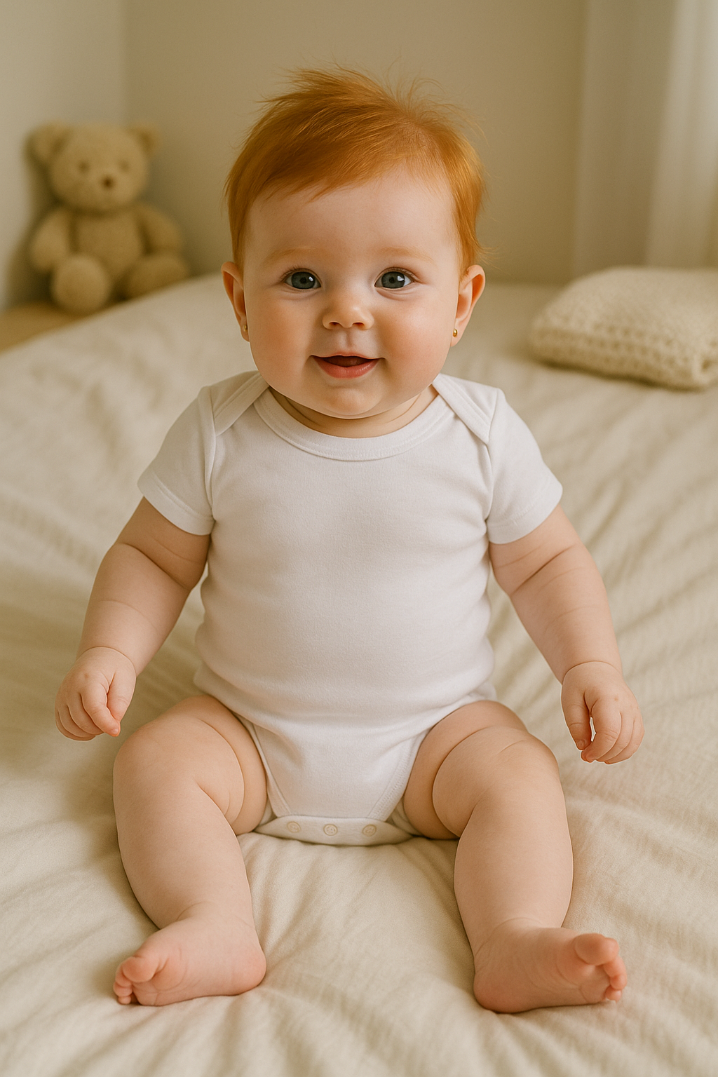 Body para Bebê Manga Curta Branco