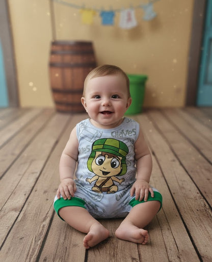 Body para Bebê Chaves Cavado Branco