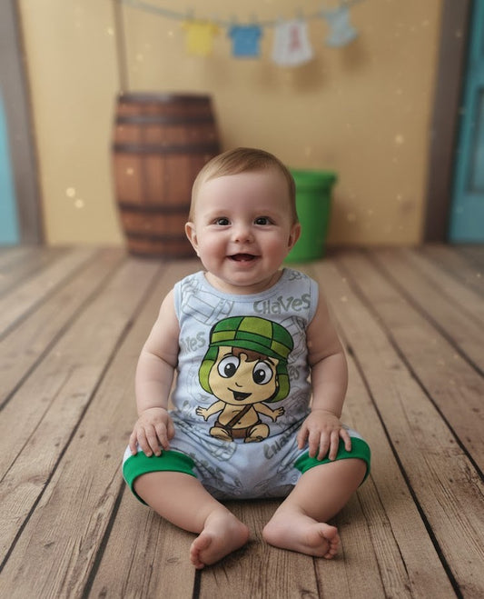 Body para Bebê Chaves Cavado Branco