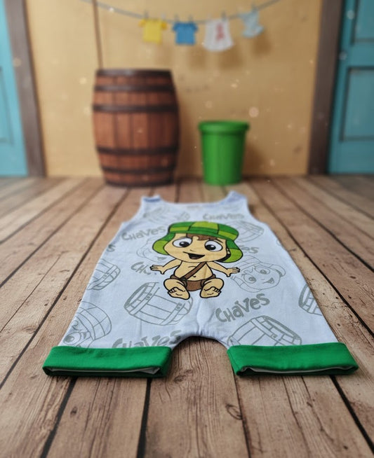 Body para Bebê Chaves Cavado Branco