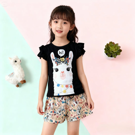 Conjunto Feminino Infantil Ilhama Preto