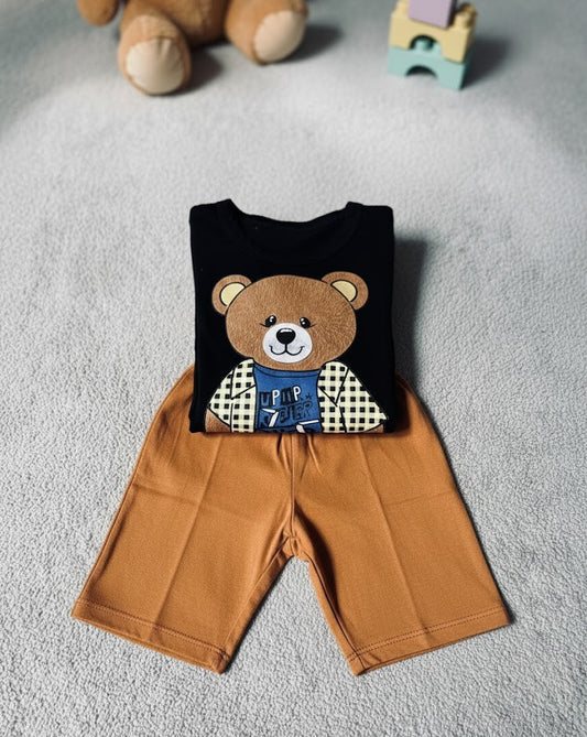 Conjunto Infantil Urso Feliz Preto