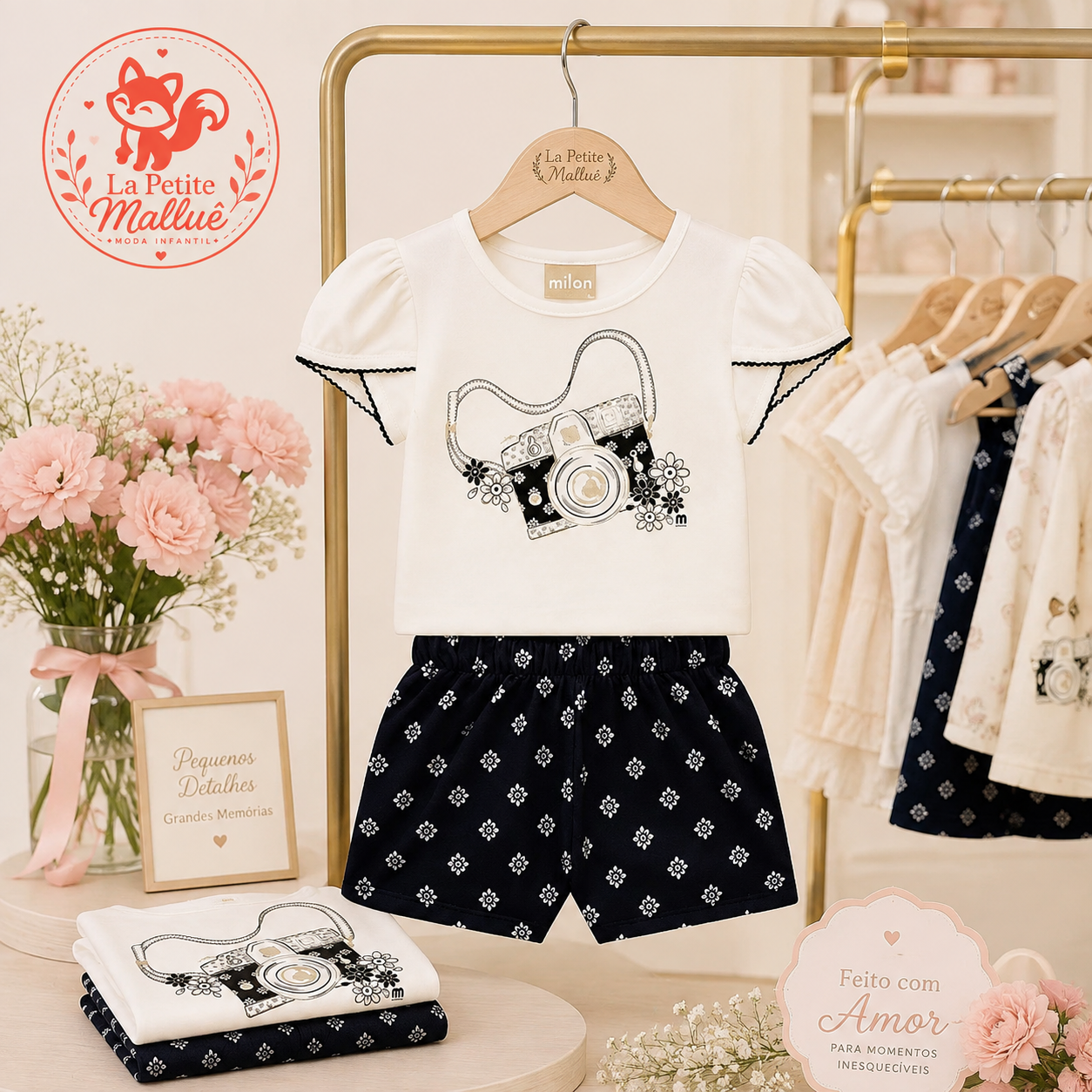 Conjunto feminino camera Milon