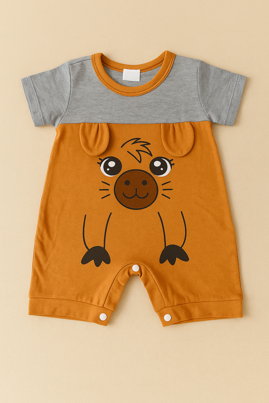 Macacão para Bebê Curto Capivara