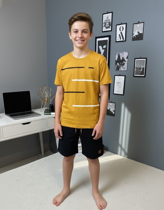 Conjunto Masculino Juvenil Mostarda