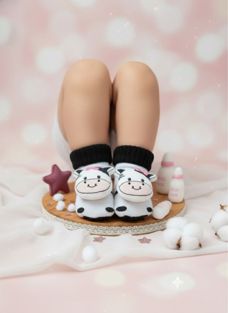 Pantufas para Bebê Vaquinha