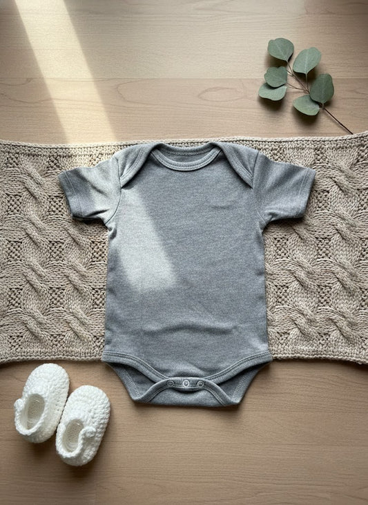 Body para Bebê Manga Curta Mesclado