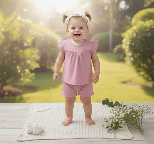 Conjunto Poá Air Flow Rosa