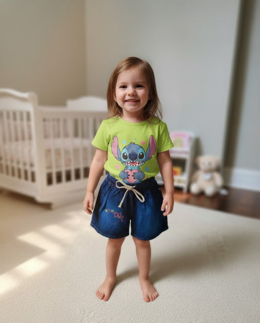 Short Jeans Infantil Feminino Charme