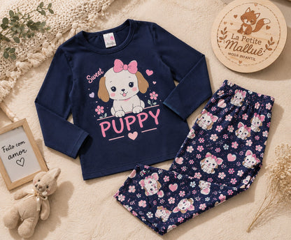 Conjunto meia estação feminino Puppy