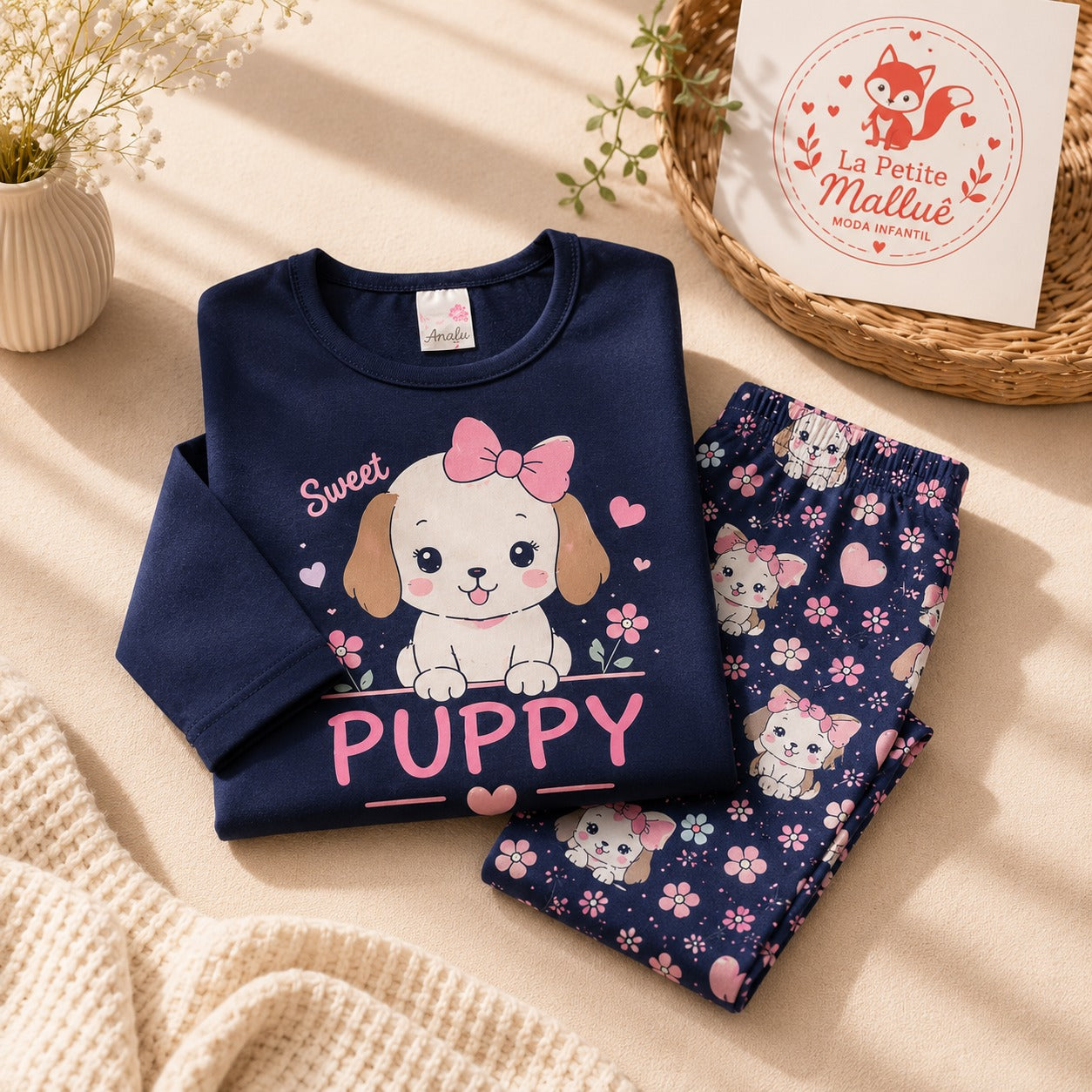 Conjunto meia estação feminino Puppy