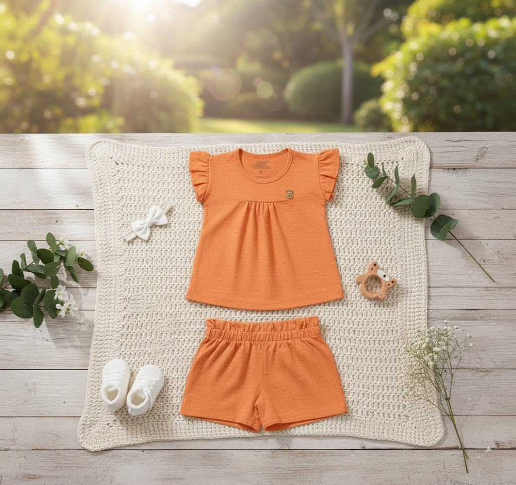 Conjunto Poá Air Flow Laranja