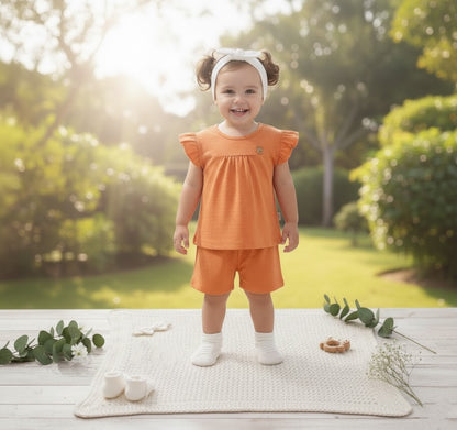 Conjunto Poá Air Flow Laranja