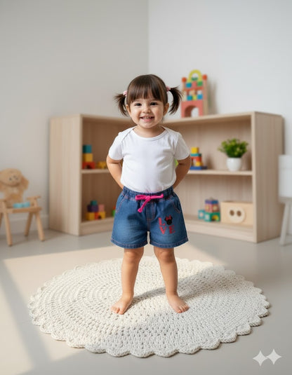 Short Jeans Infantil Feminino Aventura